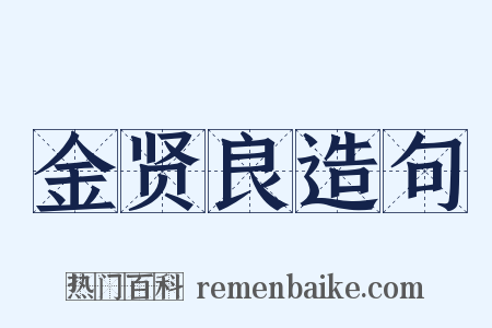 金贤良造句是什么意思的图片